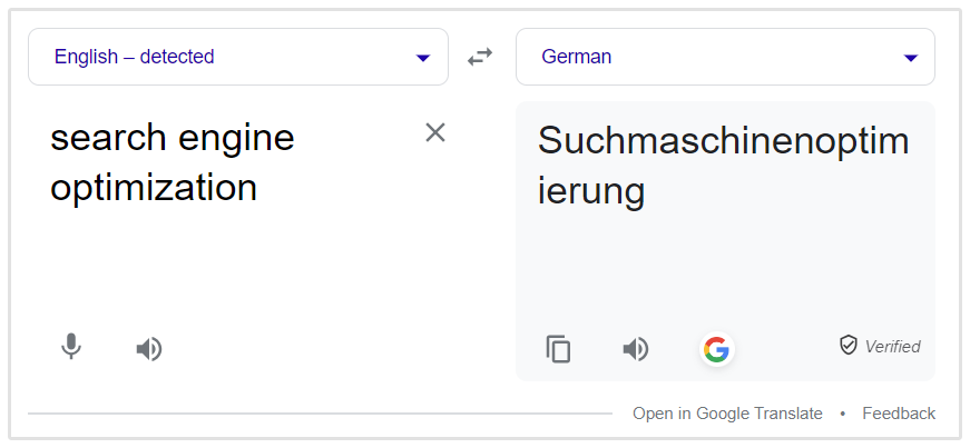German SEO Translation